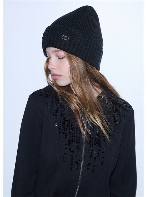 Cappello in maglia con applicazioni LIU JO | 2F6027MAA06/22222
